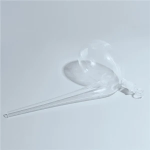 Manufacturer High Quality Lab Glassware Retort 1161 GG17 with ground-in glass stopper. Boro 3.3 Glass