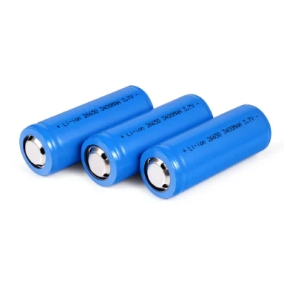 Manufacturer OEM Cylindrical 26650 Rechargeable Cylindrical Lithium Ion 3.7V 3400mAh 26650 Battery Rechargeable Battery