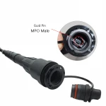 Manufacturing ip68 sc upc connector mpo breakout jumper cable round fiber optic patch cord