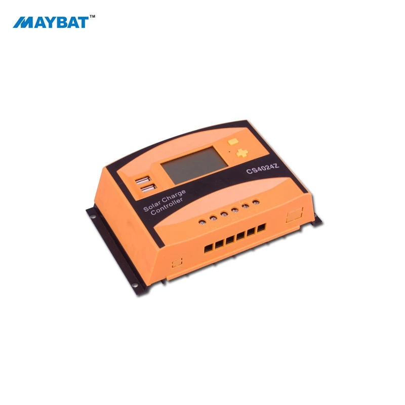 MAYBAT Solar Charge Controller Solar Power system home 12V 24V 60A PWM Solar charger