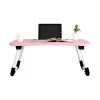 MDF portable folding laptop table wood folding computer desk on the bed