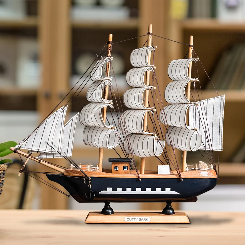 Mediterranean wooden sailboat model