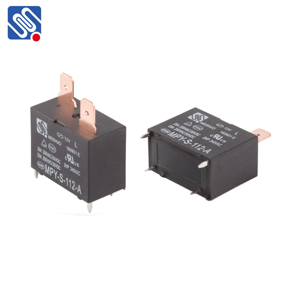 Meishuo MPY high power 12v 4pin 20a 25a power miniature pcb  250vac electrical relay For air conditioner