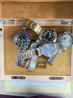 Mens luxury stainless steel sapphire glass automatic mechanical watch cleaning factory high-quality waterproof business watch