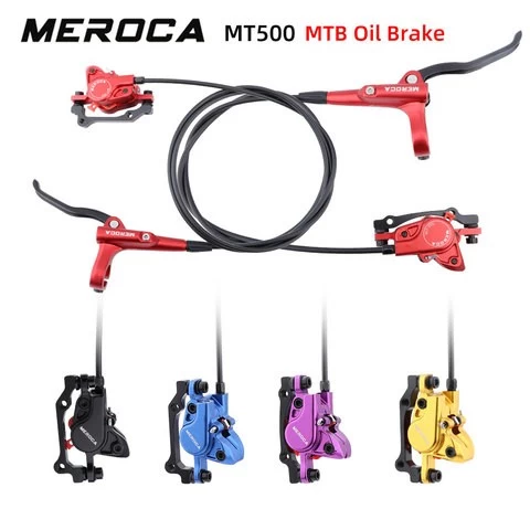 MEROCA MTB Oil Disc Brake Aluminum alloy 160mm Rotor MT500 Left Rear Right Front 2 Piston Bicycle Hydraulic Brake