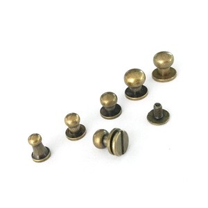 Metal brass decorative studs and rivets for leather