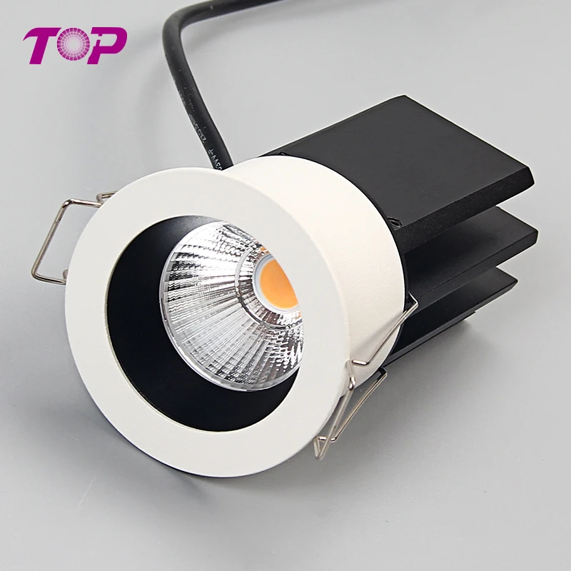 Mini COB LED downlight adjustable beam argle round focous light recessed downlight in trimless