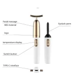 mini eyelash curler heated electric eyelash curler T-shaped Massager Electric Curling Device Portable Heating Eyelash Curling
