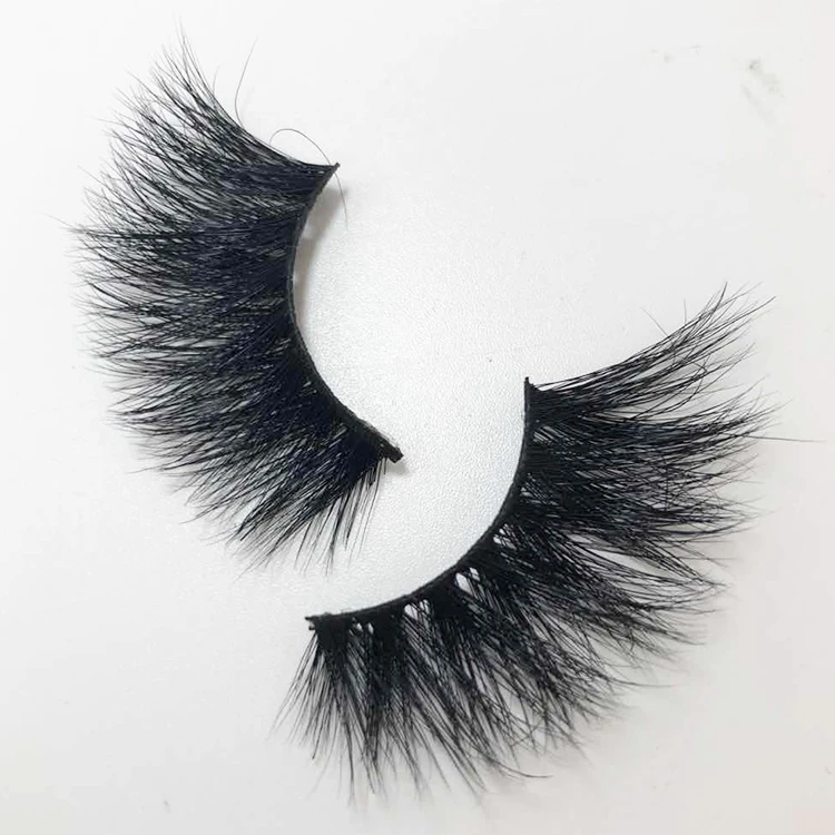 Mink lashes false eyelashes 3d mink eyelashes with custom paaging 100% real mink fur lashes