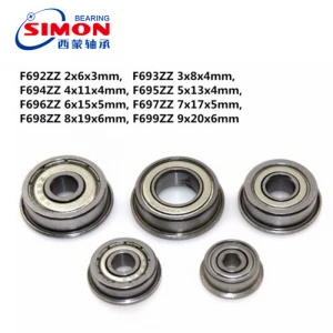 Model 608 2Z 2RS with size 8*22*7mm Deep Groove Ball Bearing made in China