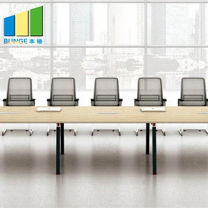 Modern Commercial Furniture MFC Melamine Wooden Office Conference Table for Boardroom