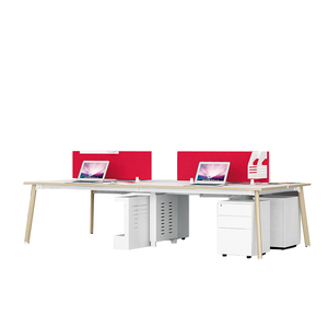 Modern design 4 seater workstation, 4 person office workstation partition, desktop office table partition