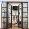 Modern Design American double glazed aluminium glass swing door casement doors