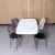 Import modern design Retangular marble top stainless steel frame dining table from China