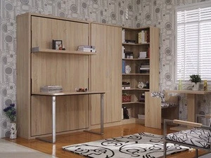 Modern folding wall bed with desk,wall bed murphy bed with sofa,space saving furniture
