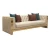 Import Modern Leather Upholstered Sofa Couch for the Living Room With Golden Stainless Steel Metal Leg Base from China