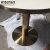 Import Modern table restaurant luxury stainless steel  gold base and round real marble top dining table from China