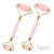 Import Most sale Handle Heldhand Slim Chin Double Welded Rose Quartz Facial Massage Natural Pink Jade Roller from China