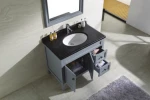 MS9004  bathroom furniture solid wood dresser floor independently installed marble basin cabinet and mirror