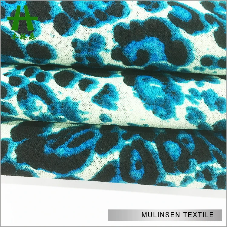 Mulinsen Textile Good Quality Leopard Design Pebble Georgette Fabric