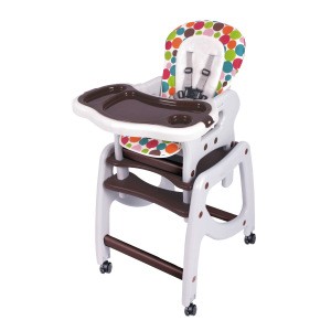 Multifunction baby high chair easy to operate feeding chair with PE ABS material