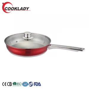 Multifunctional 12Pcs Non Stick In Red Stainless Steel Capsule Pans Sets Cookware Pots Set