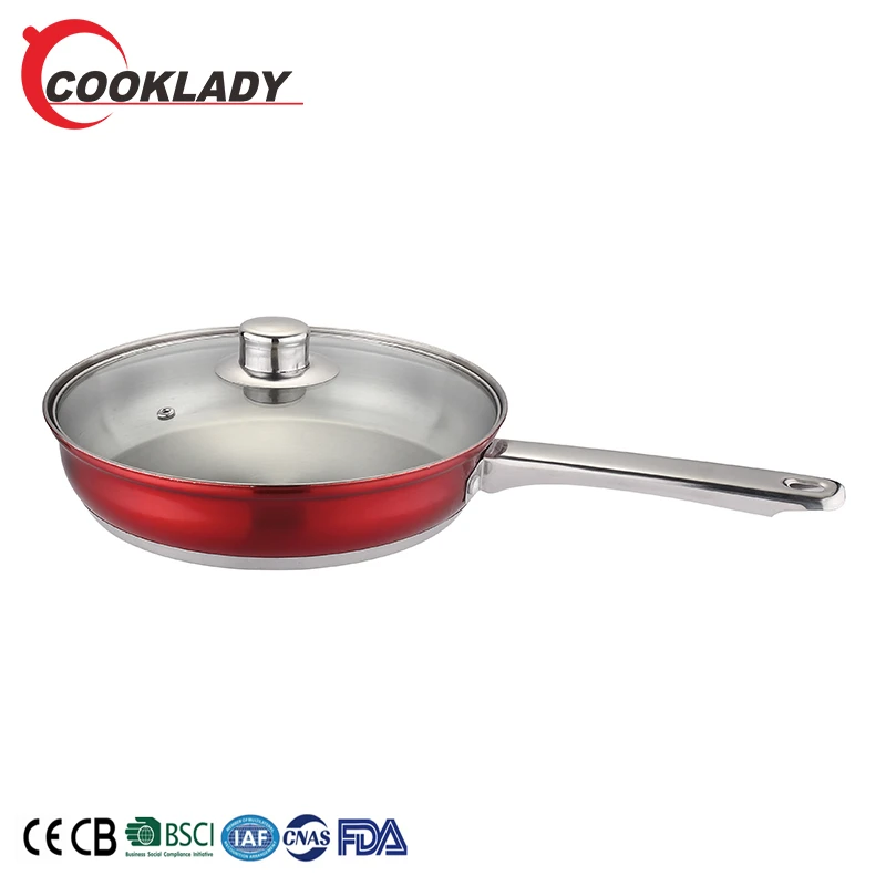 Multifunctional 12Pcs Non Stick In Red Stainless Steel Capsule Pans Sets Cookware Pots Set