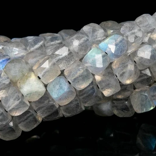 Natural Labradorite Stone Faceted Box Cube Beads Strand Buy Direct from Gemstone Wholesaler Online at Factory Price