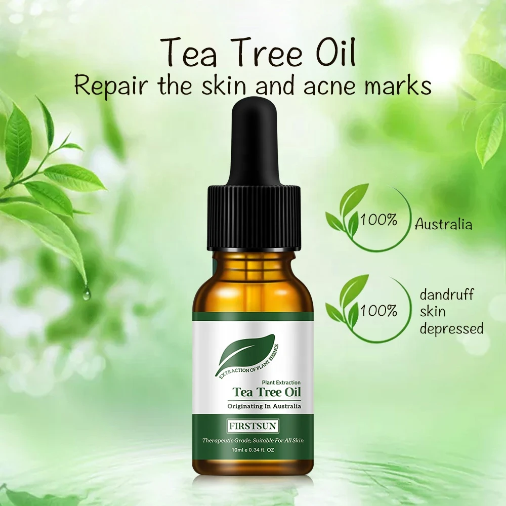 100% Natural Tea Tree Oil for Stress Free Fade-Out Acne Scars Pure Tea Tree Oil Organic Extract Tea Tree Aroma Essential Oil