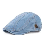 NB-312 Unisex Denim Flat Ivy Gatsby Jeans Newsboy Hat Cowboy Flat Cap