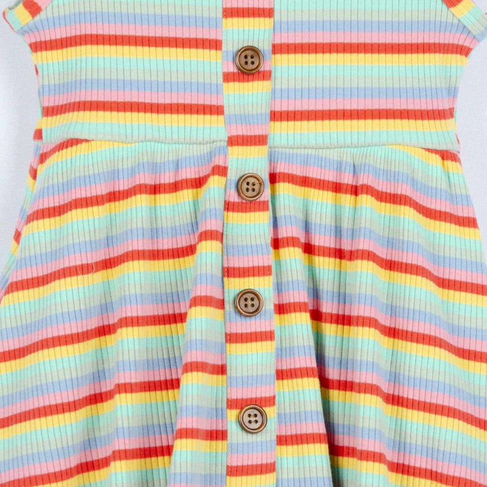 New Arrival Fall Dress Kids Clothing Little Girl Clothes Striped Baby Dresses