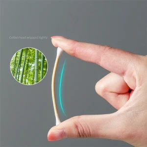 New Arrival Home Clean Portable Wooden Cotton Swab Round Cotton Swab