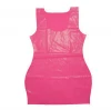 New arrival Pink Latex Mini Dress Sexy Lingerie Rubber Fun Fancy Dress Fetish Exotic Apparel sexy Costumes