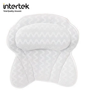 new arrival Soft Polyester Bathtub 3d air mesh  washable bath pillow