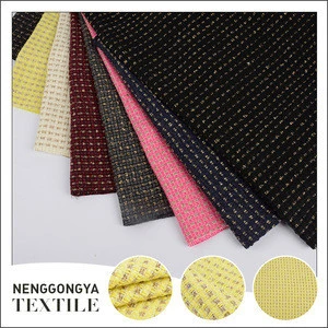 New arrival yellow chenille striped winter slub garment tweed fabric
