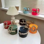 New Arrivals Trending Handbags 2021 Summer Unique Cylinder Luxury Beaded Women Hand Bags Mini Clutch Purse