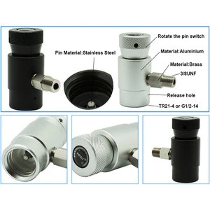 New Co2 ASA Adjustable on/off Pin Valve Adapter with 3/8UNF for Soda Clube Stream Homebrew Kit