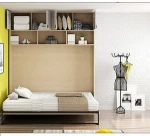 New Design Customized Small Apartment Wall Bed With Storage Cabinet Space Saving Multi-functional Invisible Bed Folding Bed