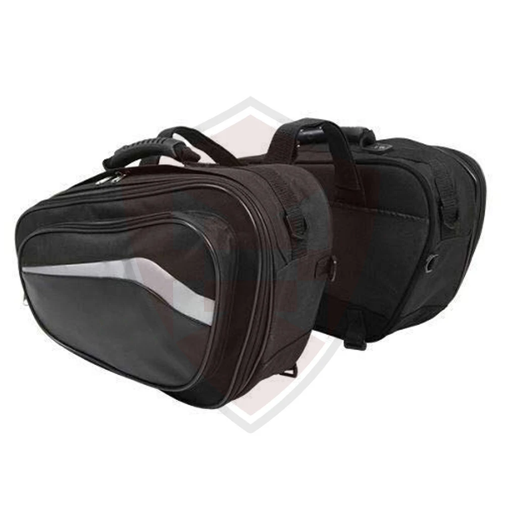 New Design Heavy Duty Waterproof Black Motorcycle Saddle Bags
