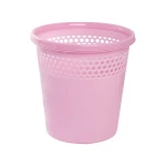 New design hollow plastic grid round trash can garbage bins waste bins for home use