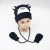 Import New Design Kids Fashionable Grey Blend  Embroidered Acrylic Knitted Beanie Gloves Imitate Animal Hat With Mittens Set from China