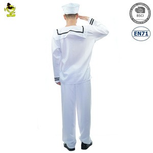 New Design Men Career Costumes Carnival Masquerade Party  Cosplay Navy Uniform Costume With Tie