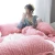 New design modern princess sweet lovely Korean 100% polyester bedding set duvet cover knitted wool crystal velvet