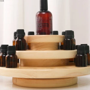 New Design Wooden Essential Oil Display Stand With 3 Ties