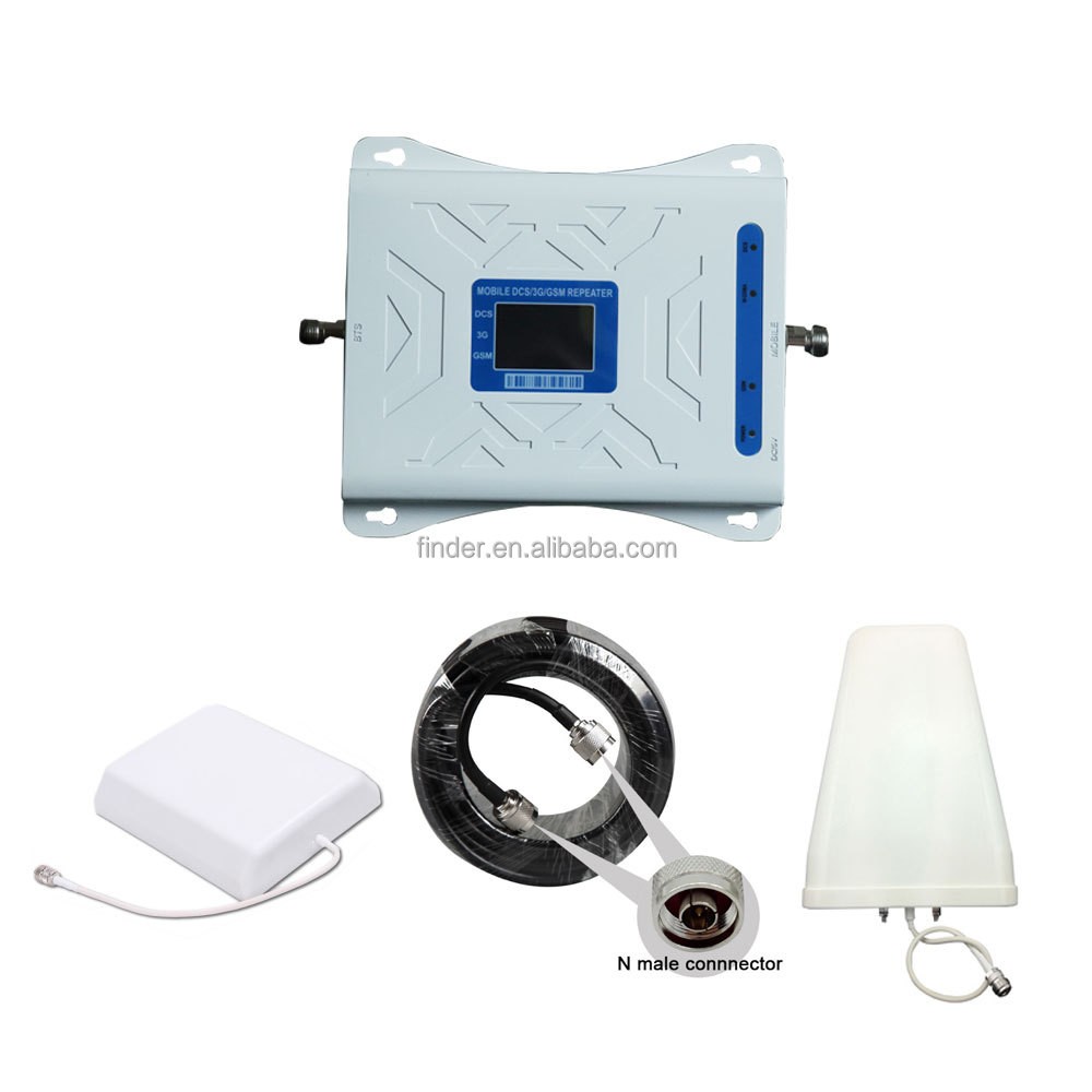 new model 900 1800 2100 2g 3g 4g tri band mobile signal booster gsm umts signal amplifier