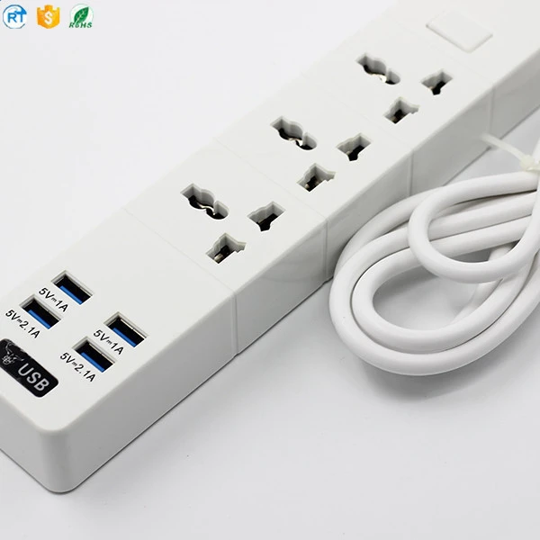 Newest 5V-4A universal extension electrical socket ,with usb Universal multi smart office socket,power extension board