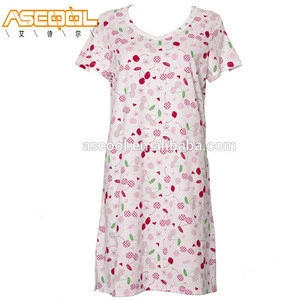 Nice Looking Soft Ladies High End Unique Breathable Soft Knit Nightshirt