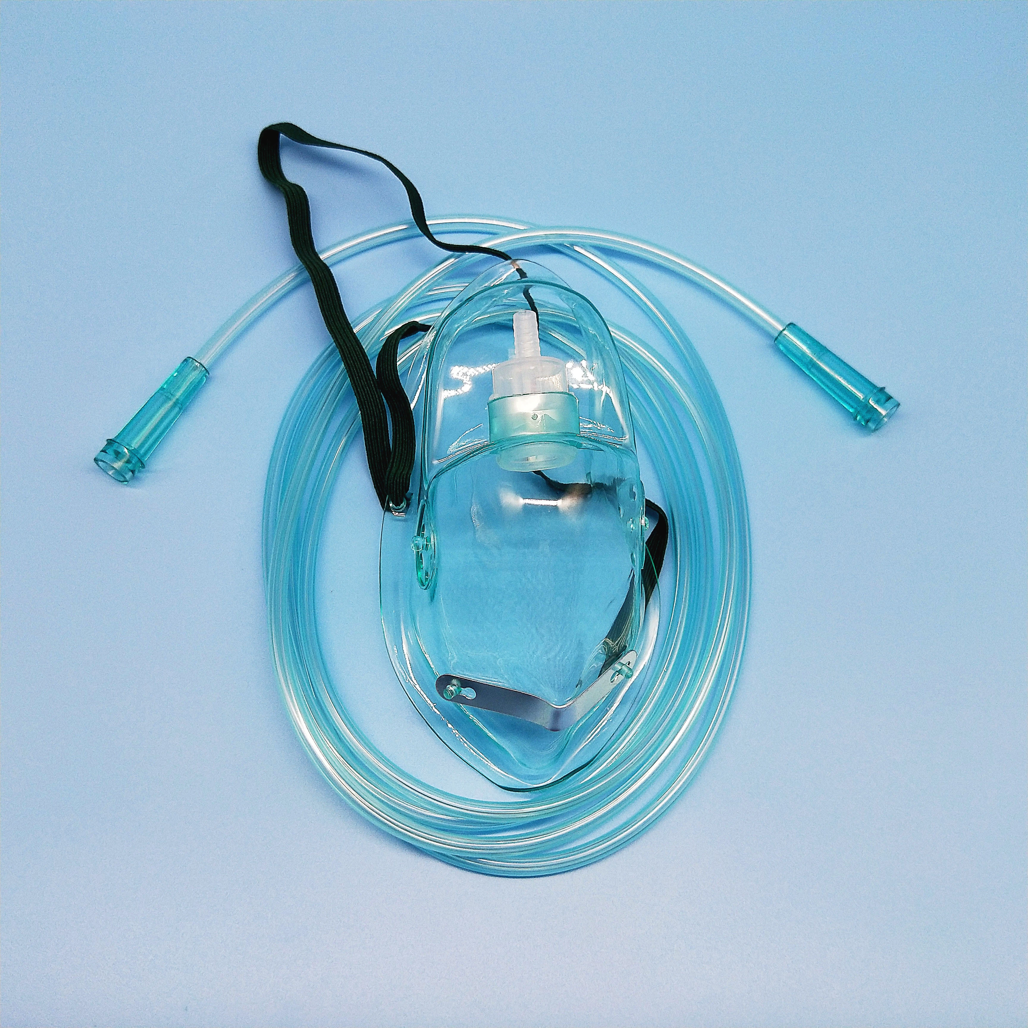 Ningbo manufacturer consumables medical devices oxygen mask prices adult oxygen mask kit with green mask