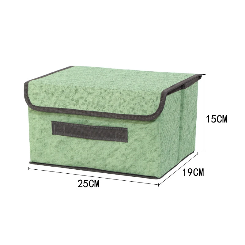 Non-woven Foldable Cloth Storage Chest Bins Cubes Organizer Baby Toy Storage Box with Lid