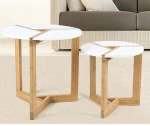 Nordic style center table natural modern living room furniture combination wooden coffee table